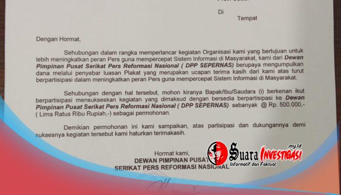 Surat Diduga Ilegal Mengatasnamakan SEPERNAS Beredar Luas di Sulsel, Pimpinan Pastikan Akan Diusut Tuntas