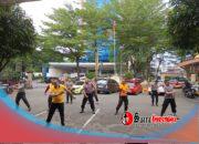 Kapolsek Ujung Pandang Pimpin Olahraga Bersama Personel