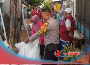 Bhabinkamtibmas, Perangkat Kelurahan, dan Warga Kompak Gelar Kerja Bakti Bersama