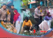 Jalin Kekompakan, Bhabinkamtibmas Polsek Ujung Pandang Kerja Bakti Bersama Warga