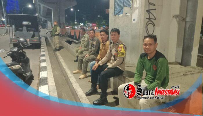 Polsek Rappocini dan Satpol PP Bersinergi Jaga Kamtibmas di Kawasan Flyover AP Pettarani Makassar